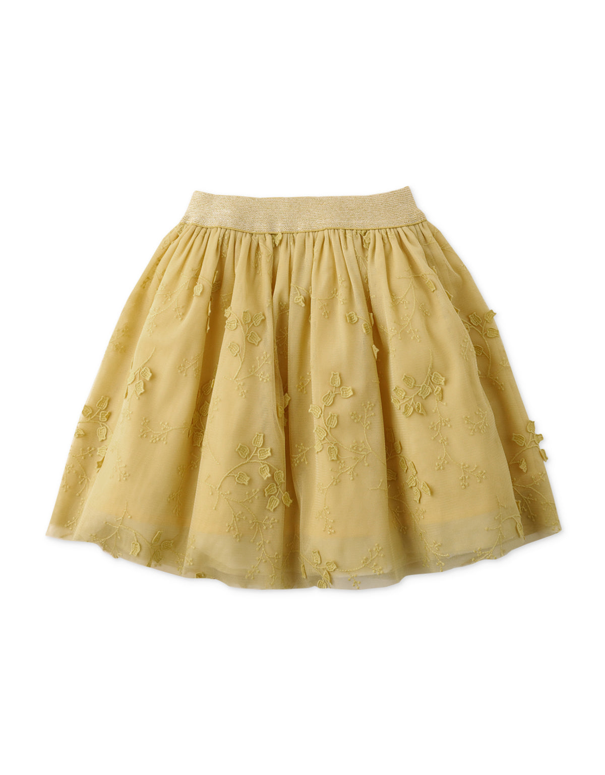 GIRLS ALL OVER EMBROIDERED TULLE SKIRT