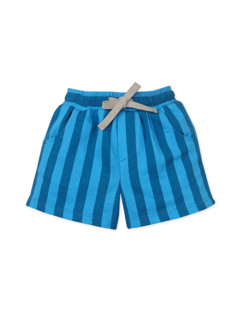 BABY BOYS STRIPE TERRY PULL-ON SHORTS