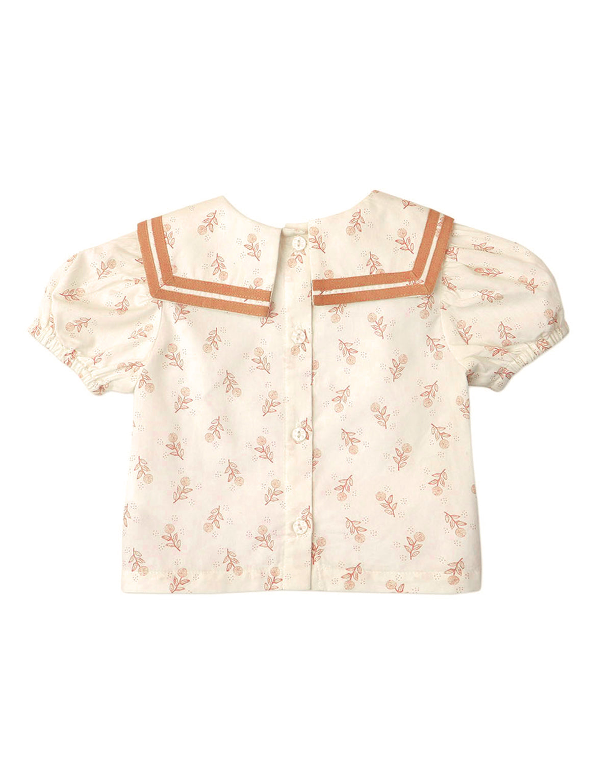 BABY GIRLS SAILOR COLLAR PRINTED BLOUSE