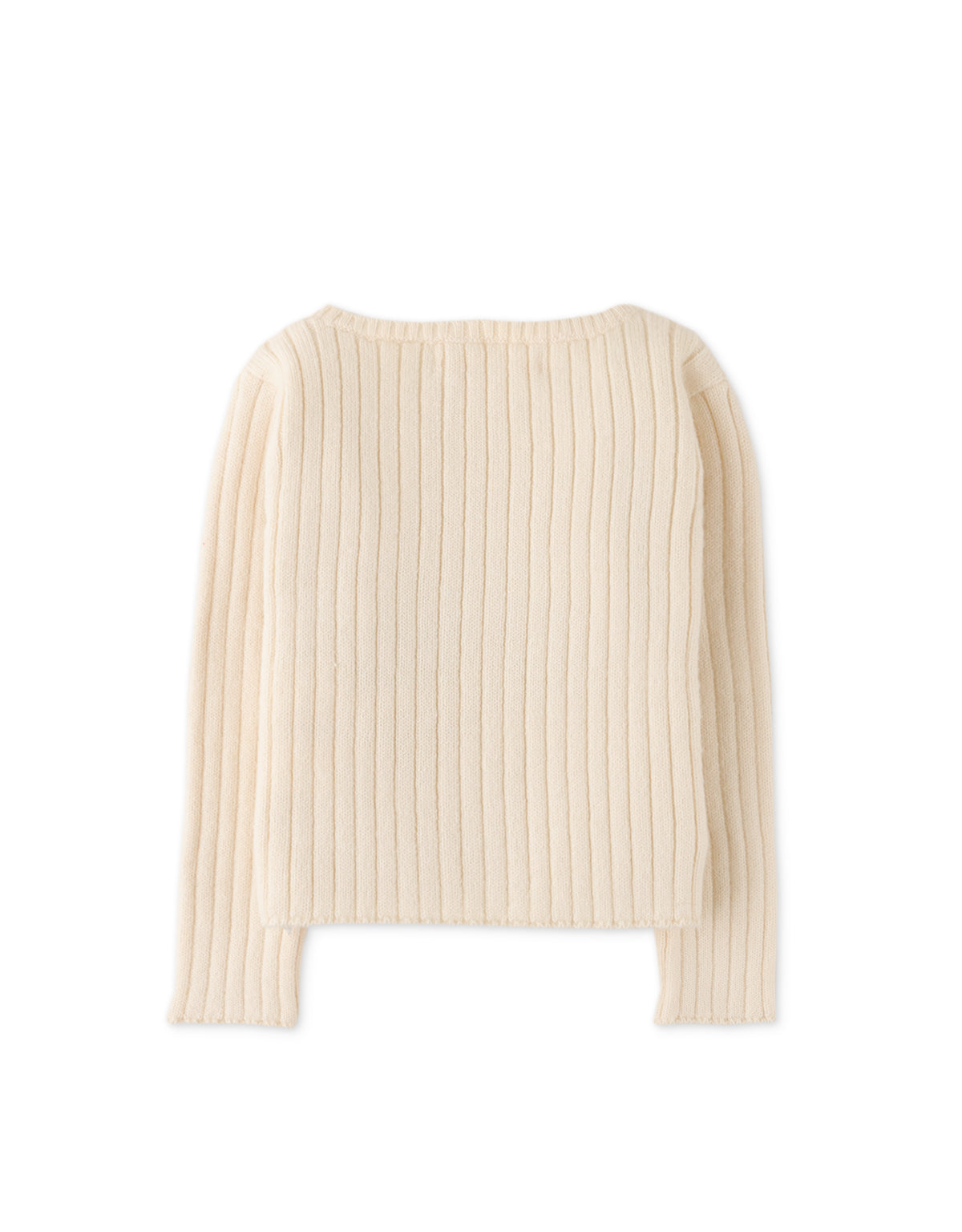 BABY GIRLS KNITTED RIB TEE WITH RUFFLES