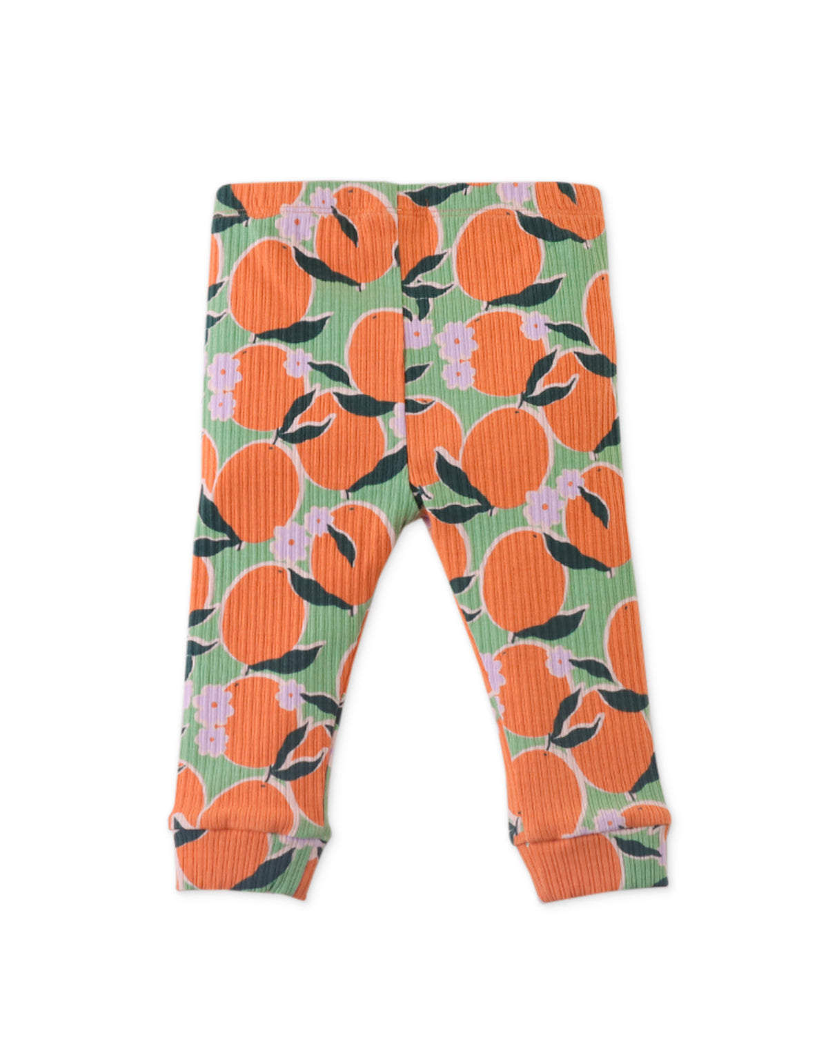 BABY GIRLS ORANGE PRINT LEGGINGS