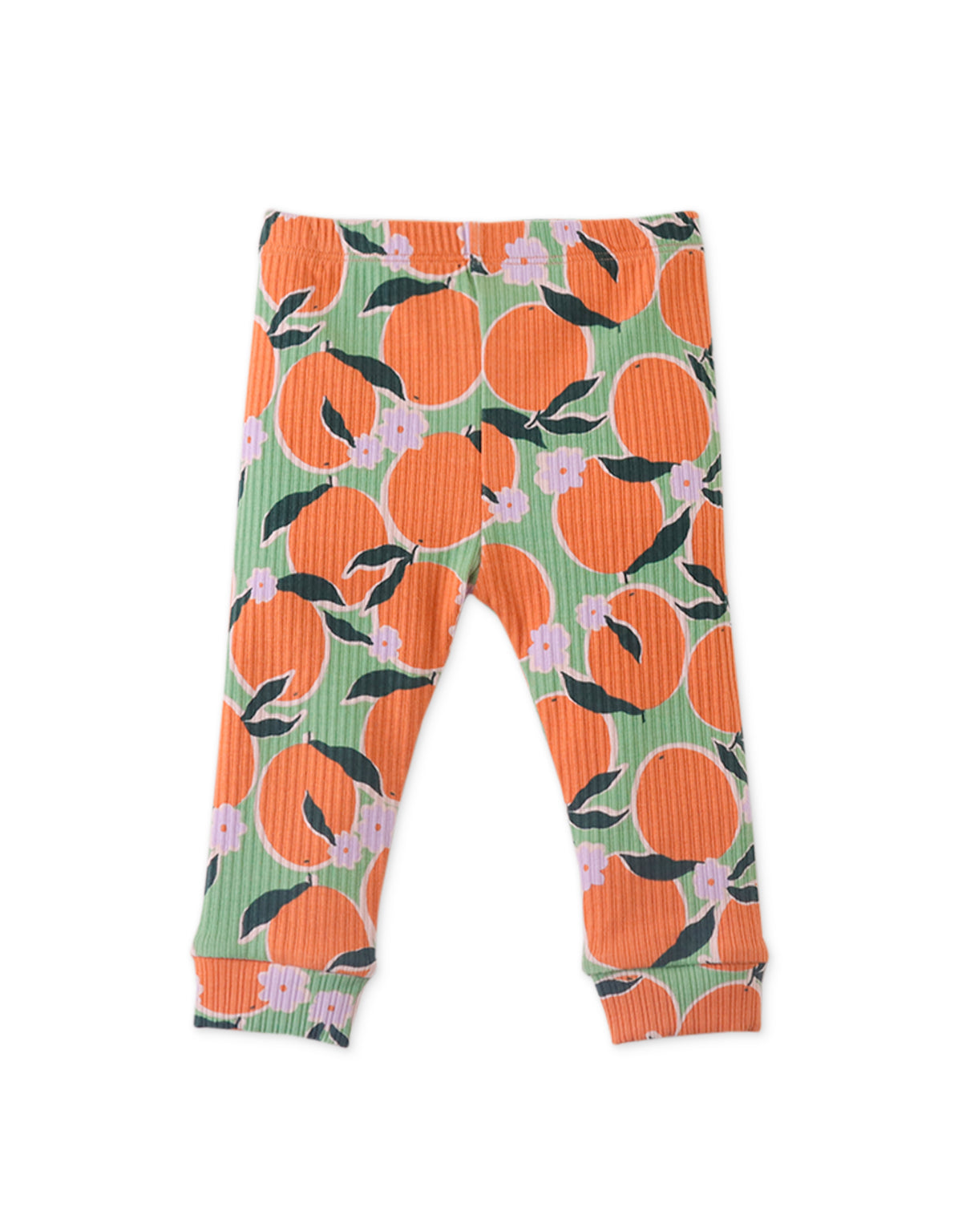 BABY GIRLS ORANGE PRINT LEGGINGS