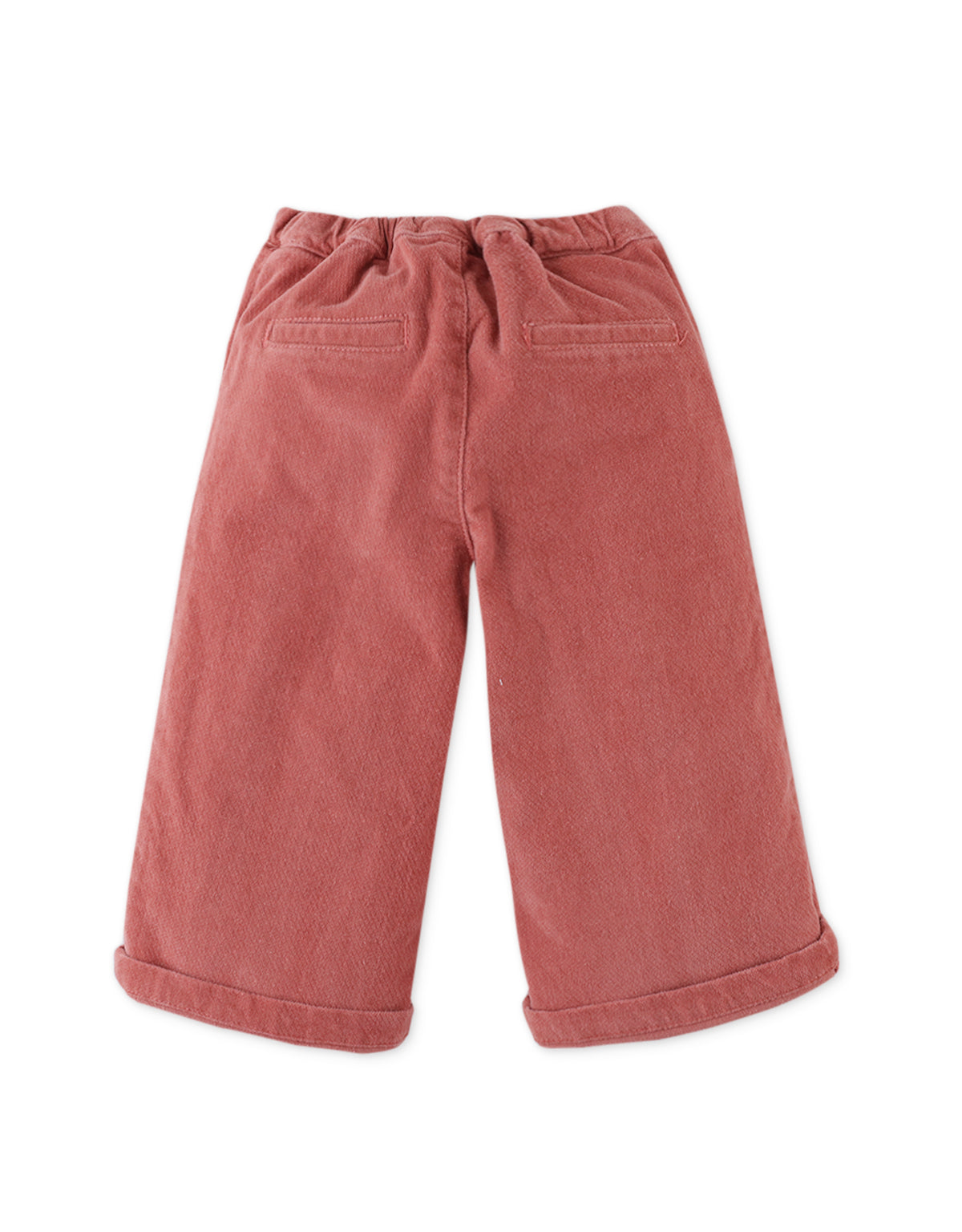 BABY GIRLS VELVET SAILOR PANTS WITH POCKETS