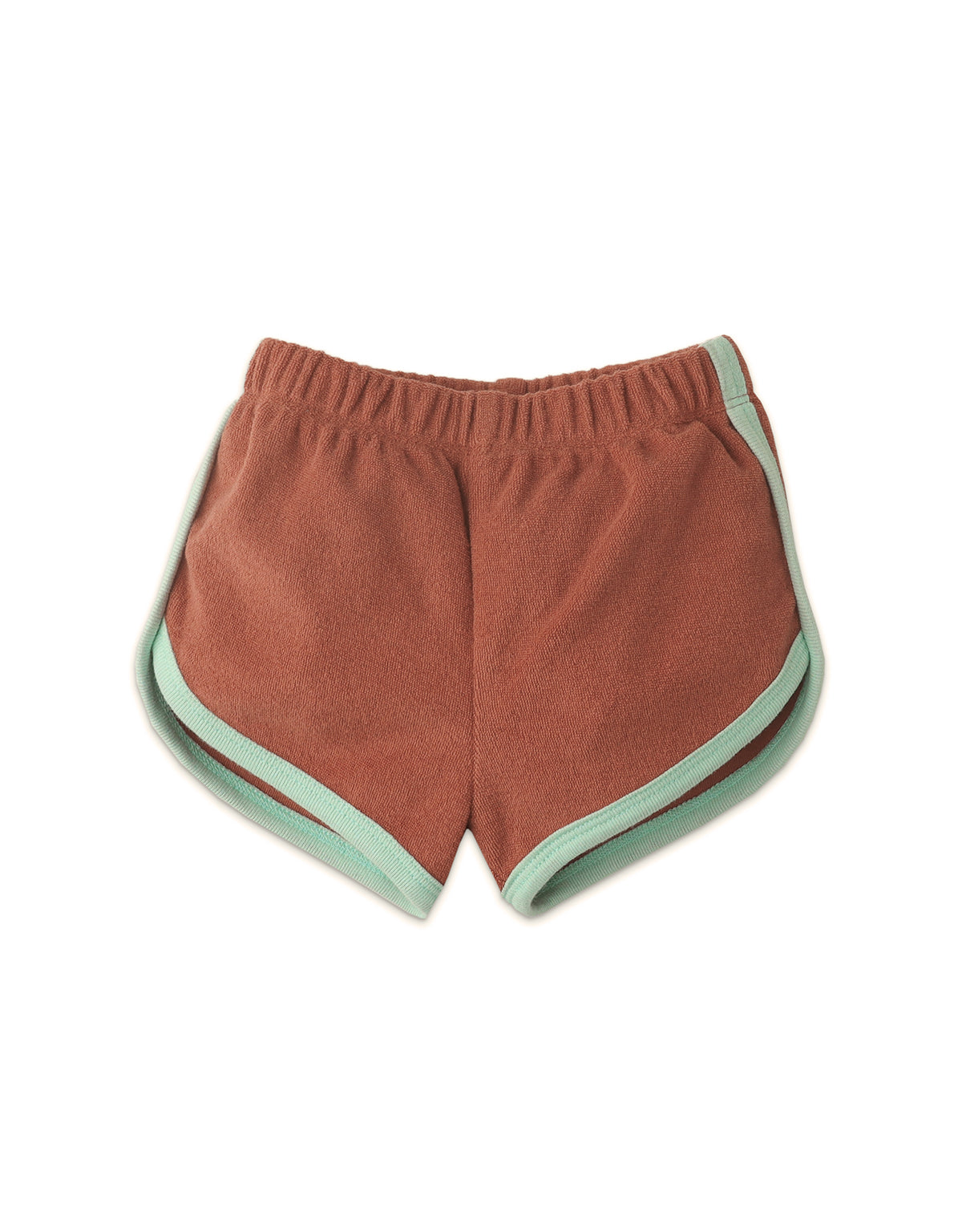 BABY GIRLS TERRY TOWEL DOLPHIN SHORTS WITH CONTRAST BINDING