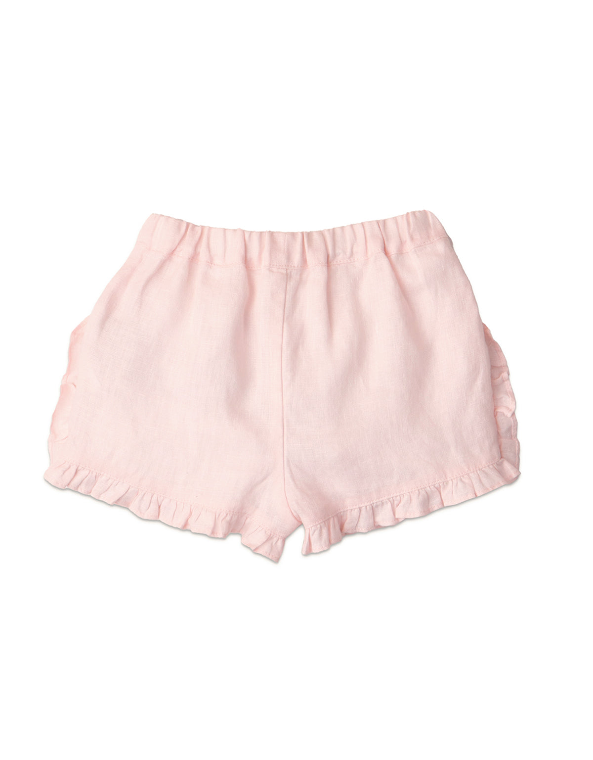 BABY GIRLS RUFFLES SHORTS WITH CHERRY EMBROIDERY