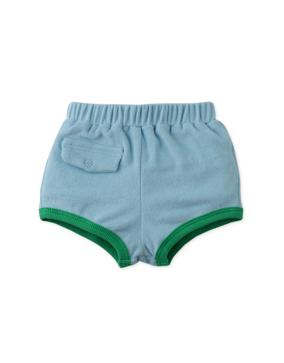 BABY GIRLS TERRY SHORTS WITH MOCK POCKET