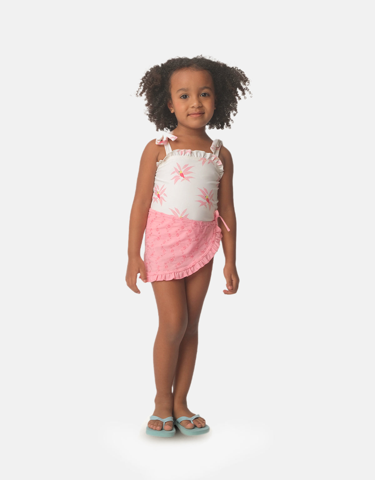 BABY GIRLS BRODERIE ANGLAISE FRILLED SARONG