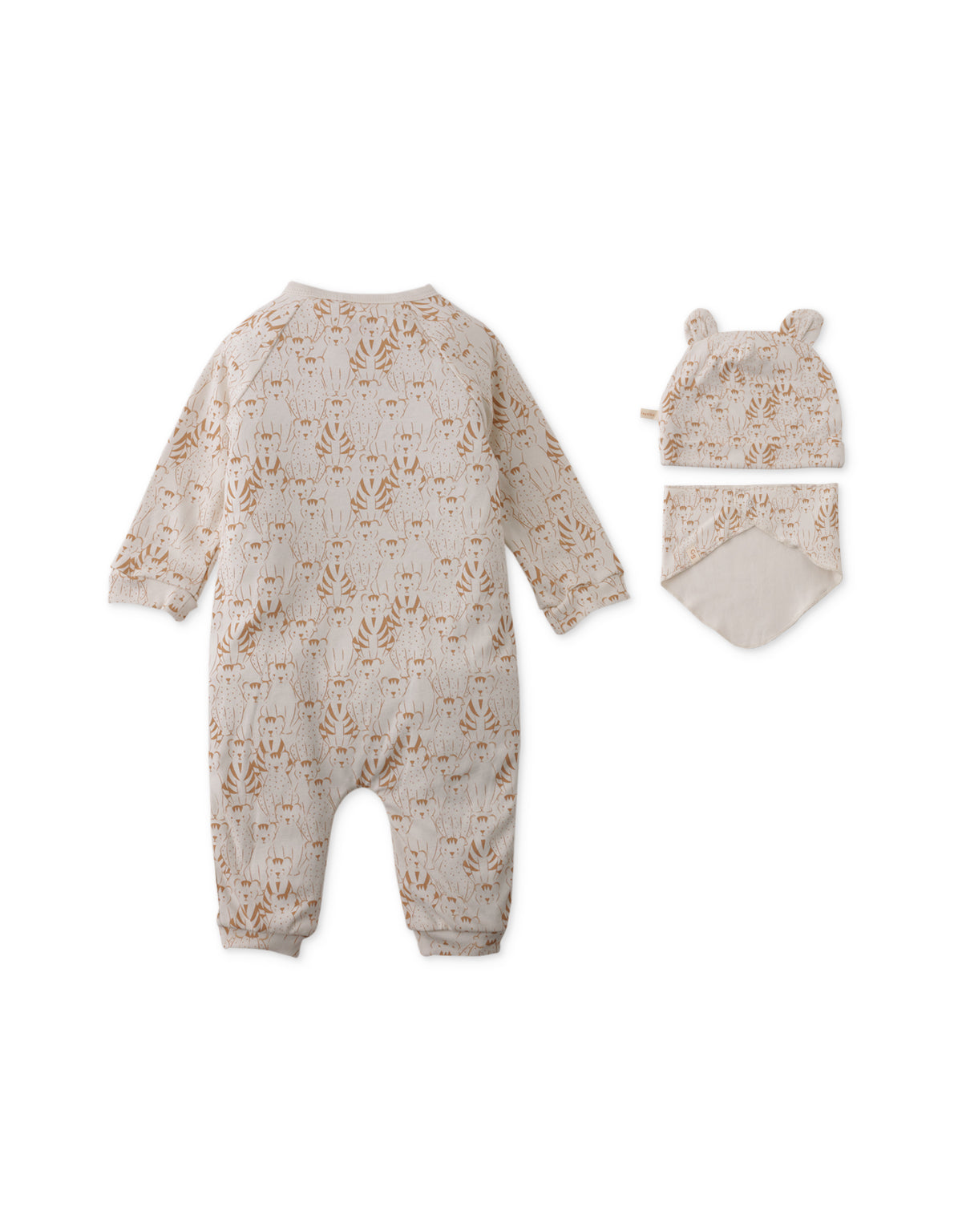 JUMPSUIT AND BIB SET LIONPRINT