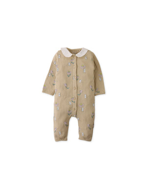 Jumpsuit Bonnet & Bib 3-Pcs Set style detail