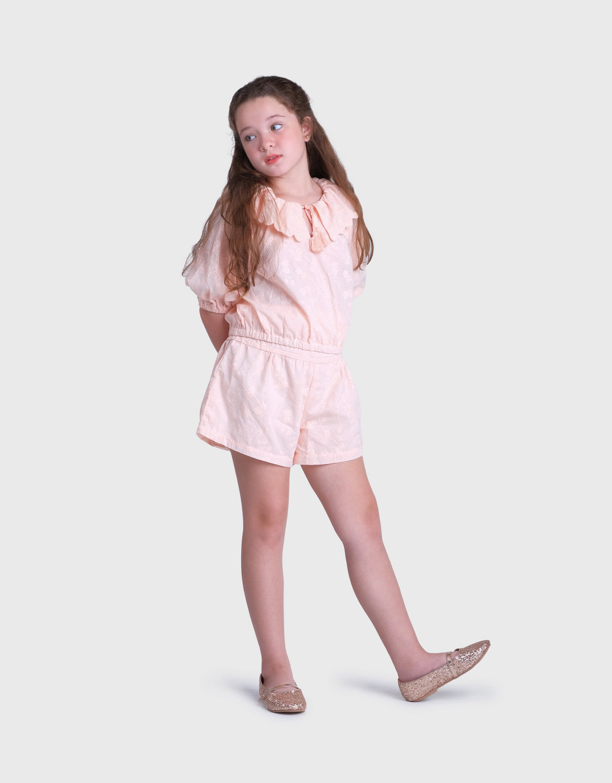 GIRLS SCALLOP SHORTS SET