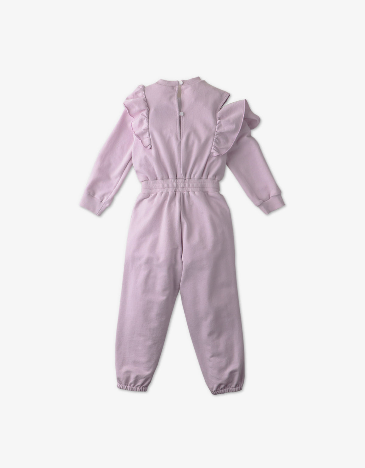 GIRLS RUFFLE CUT-OUT SWEATER JUMPSUIT