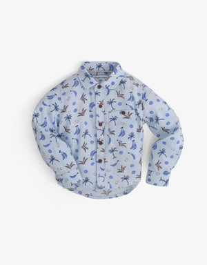 BABY BOYS BANANA PRINT SOFT LONG SLEEVES SHIRT - gingersnaps | Shop Kids & Children's clothing online at gingersnaps.com.ph