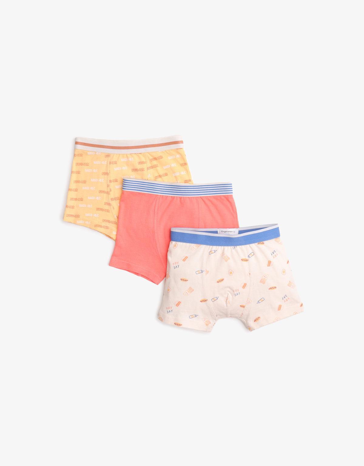 BOYS 3-PACK FASTFOOD BOXER SHORTS SET - gingersnaps | Shop Kids & Children's clothing online at gingersnaps.com.ph