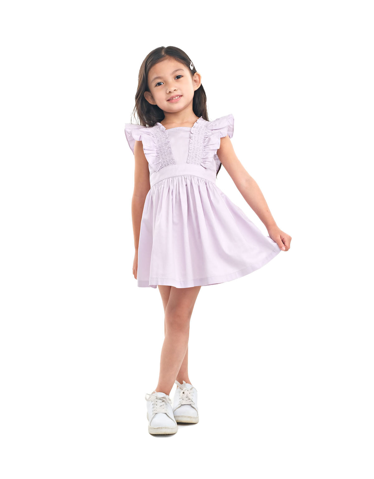 GIRLS SMOCK WAISTED DRESS