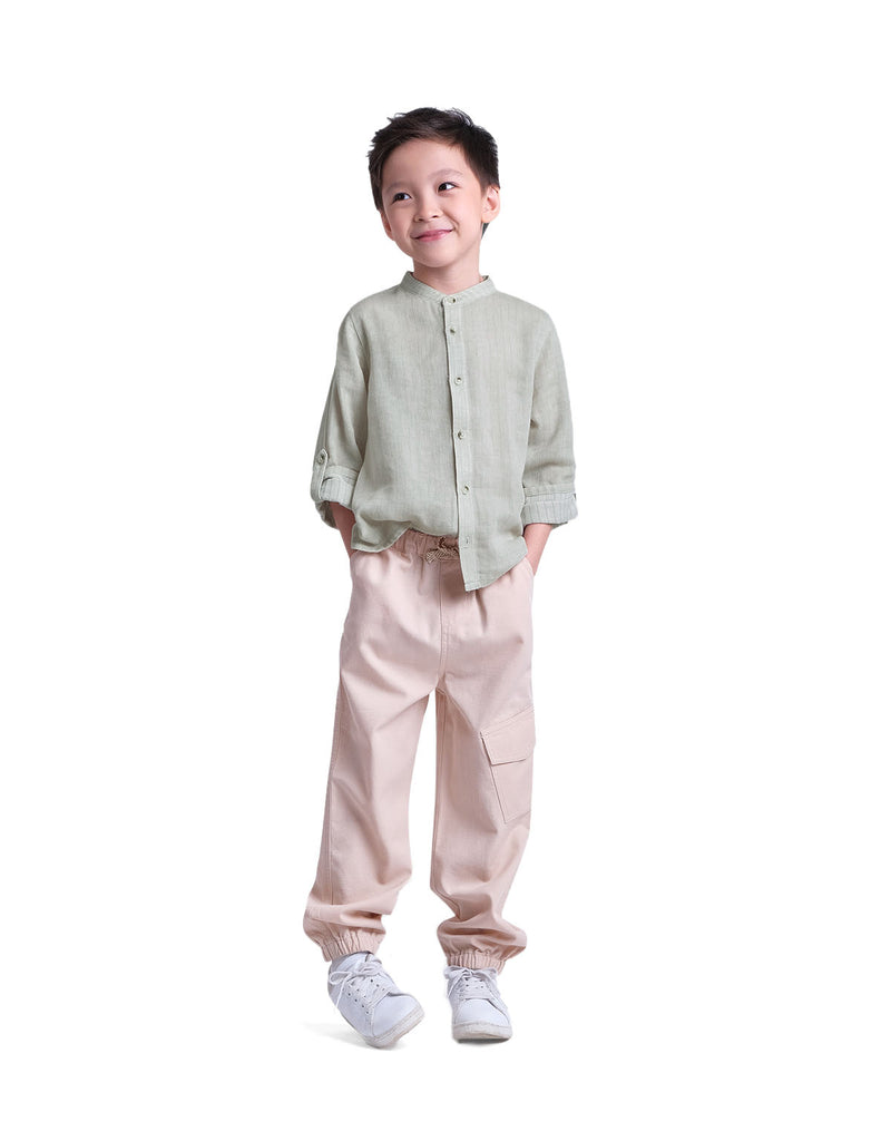 BOYS DOUBLE FACED WOVEN SHIRT