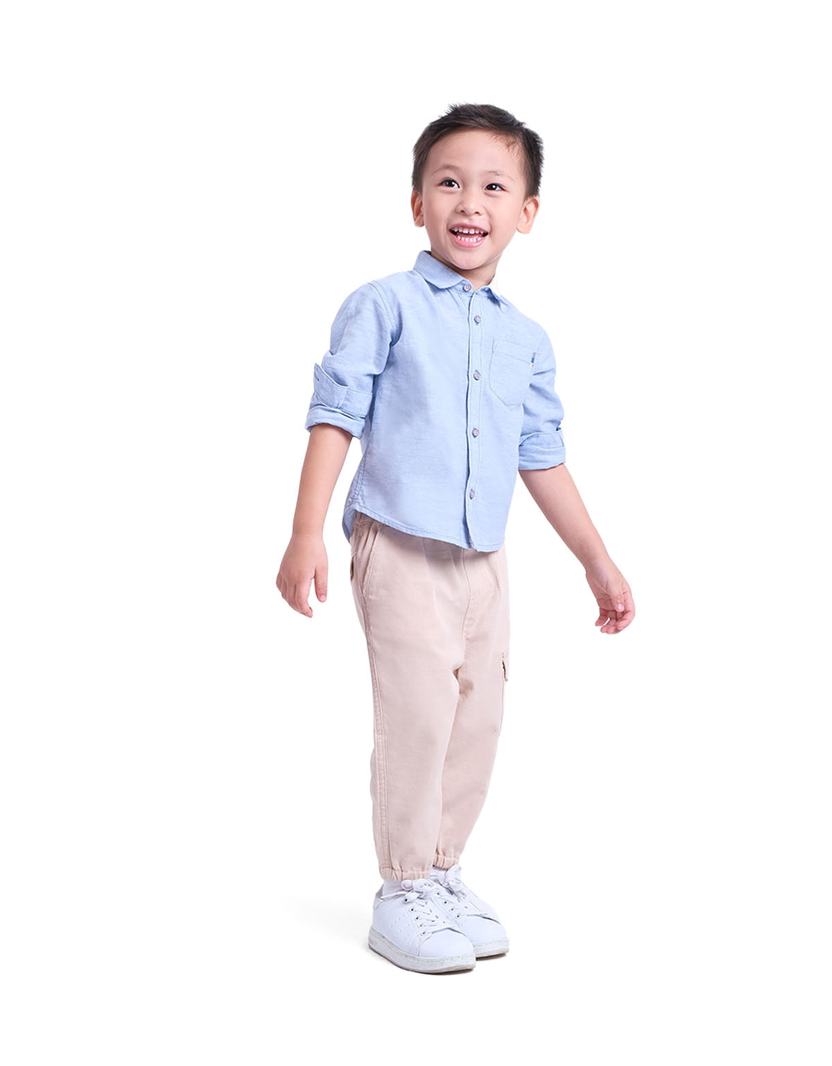 BABY BOYS COTTON-LINEN SHIRT