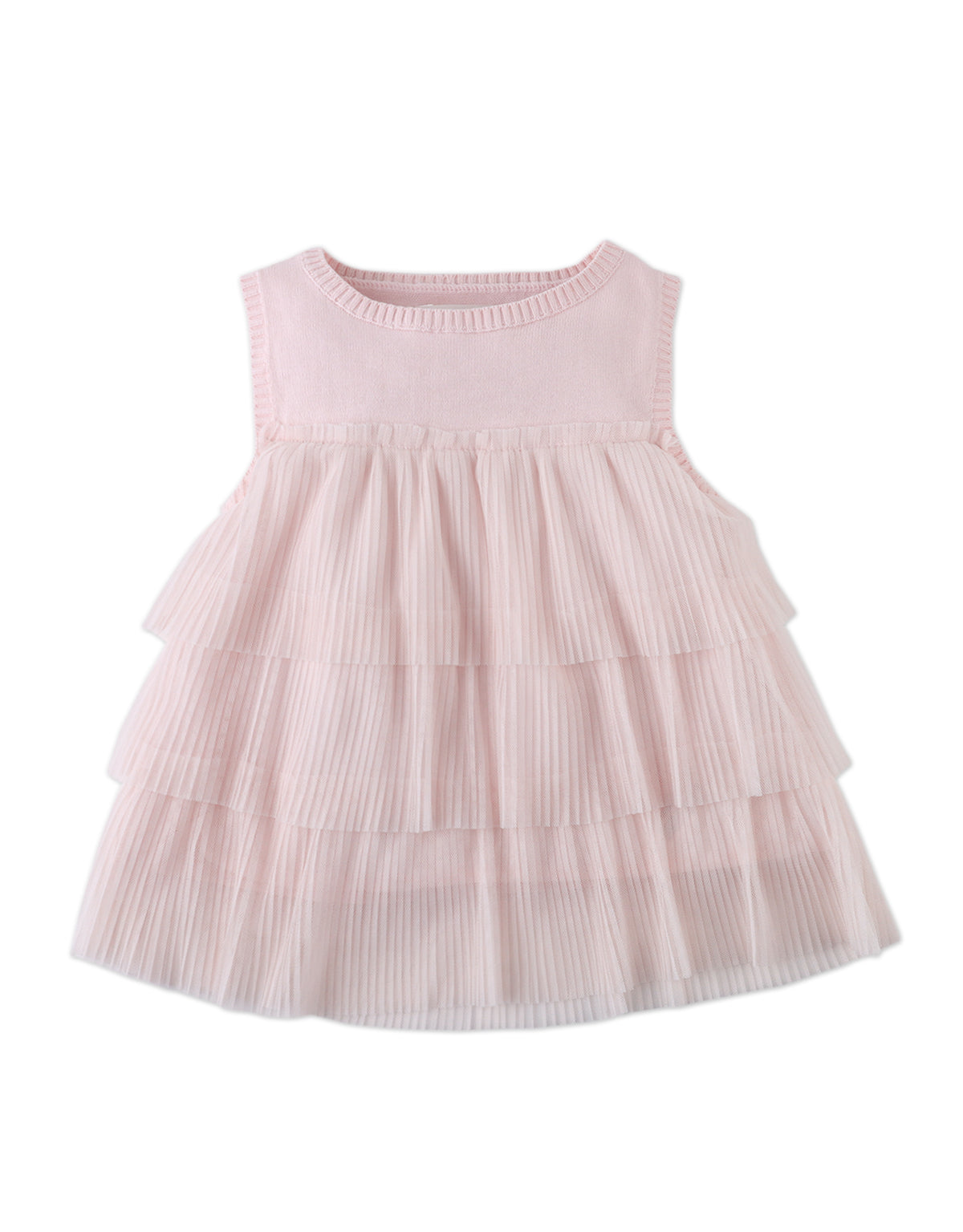 PALOMA TOP WITH  TIERED PLEATED TULLE