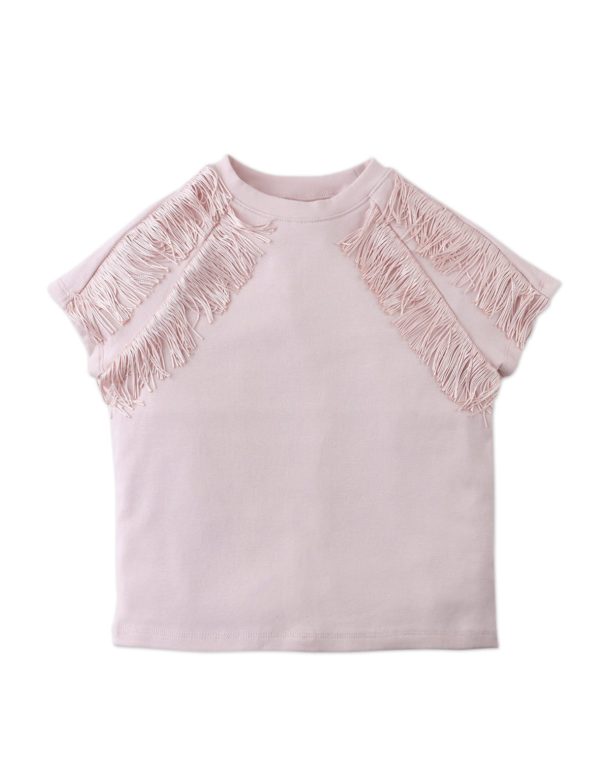 JESSICA TEE WITH CONTRAST FRINGES