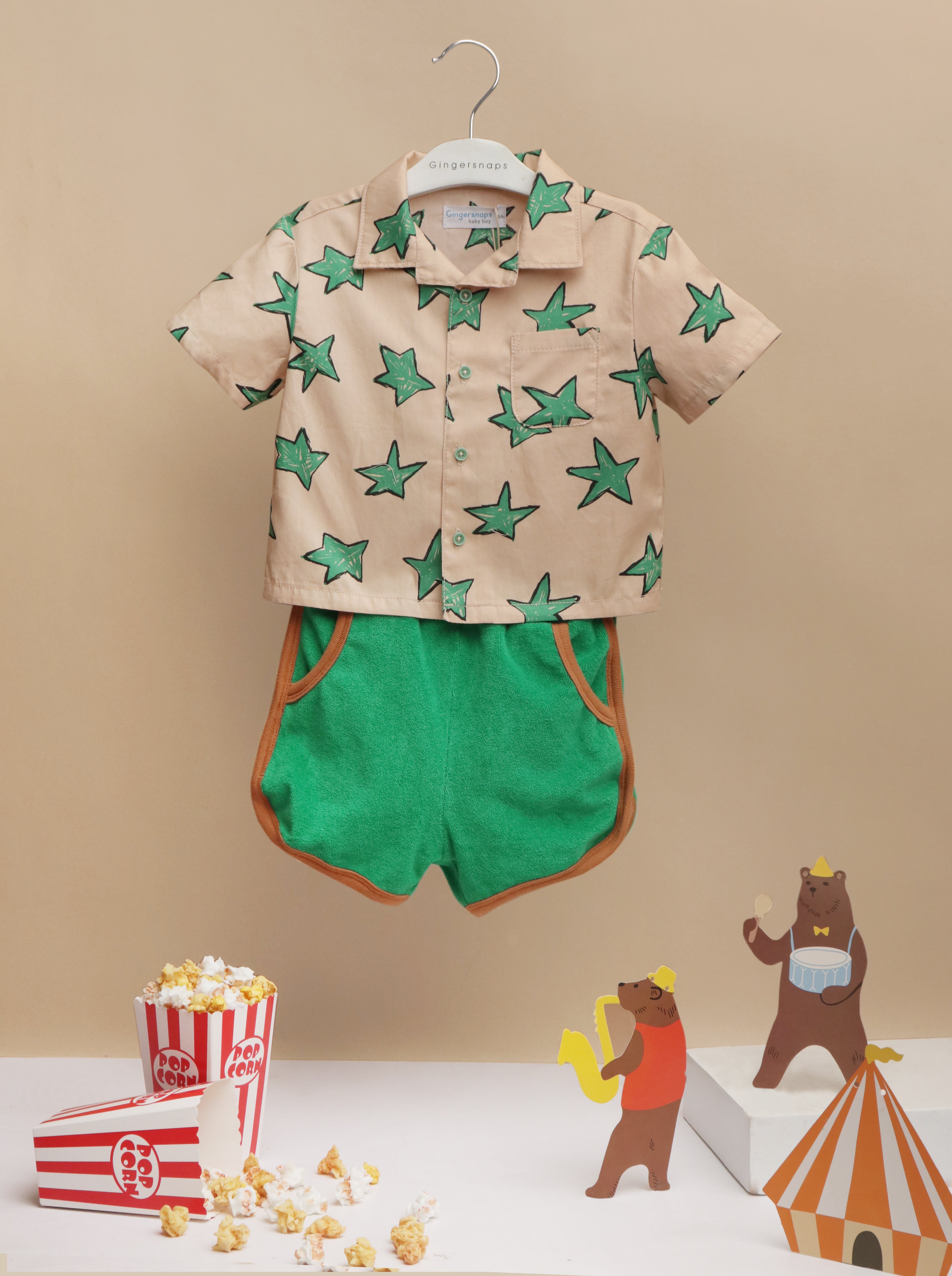 BABY DYLAN SHIRT IN STARS ALL-OVER PRINT