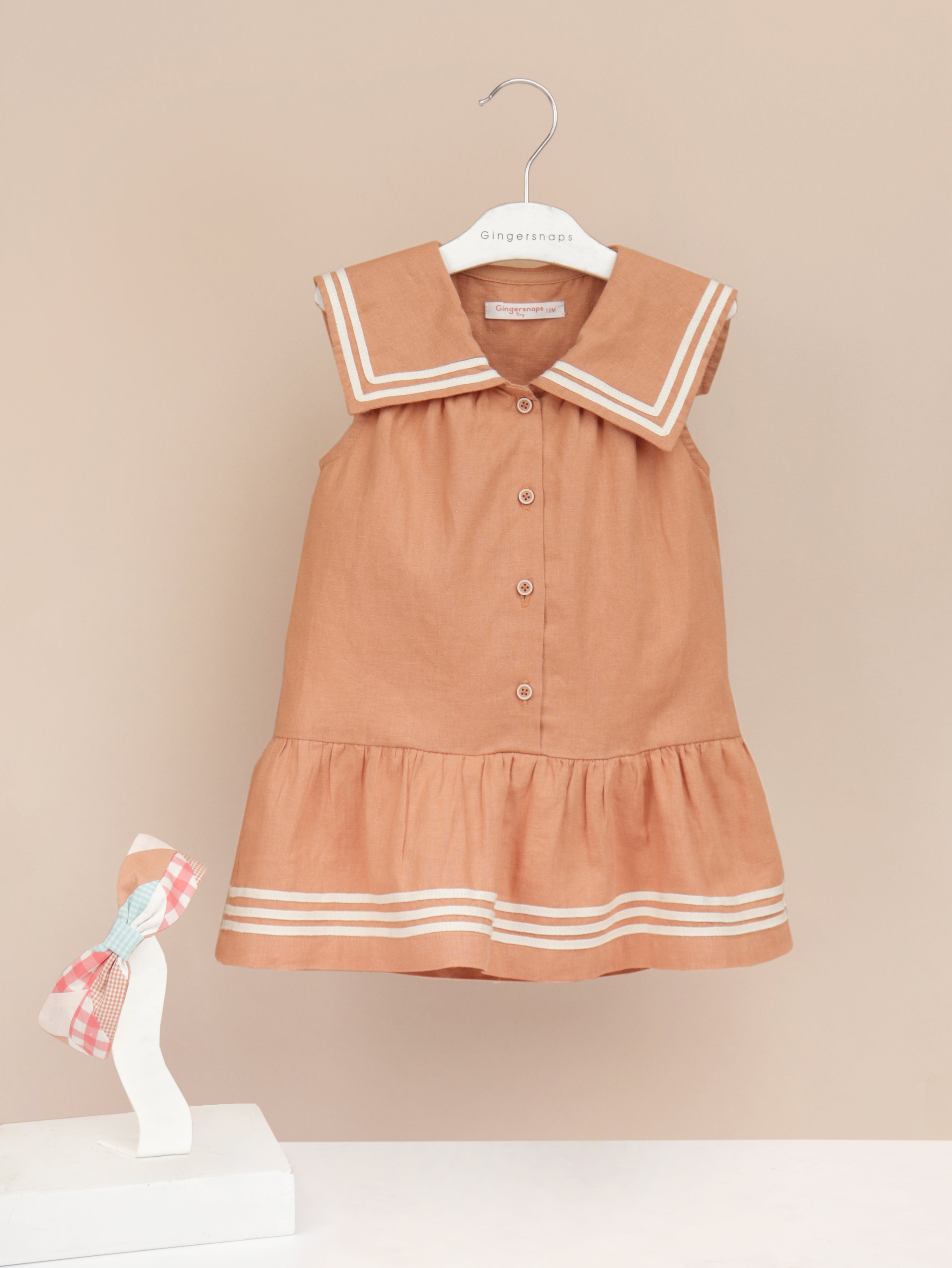 BABY CASSIA DRESS WITH SAILOR COLLAR