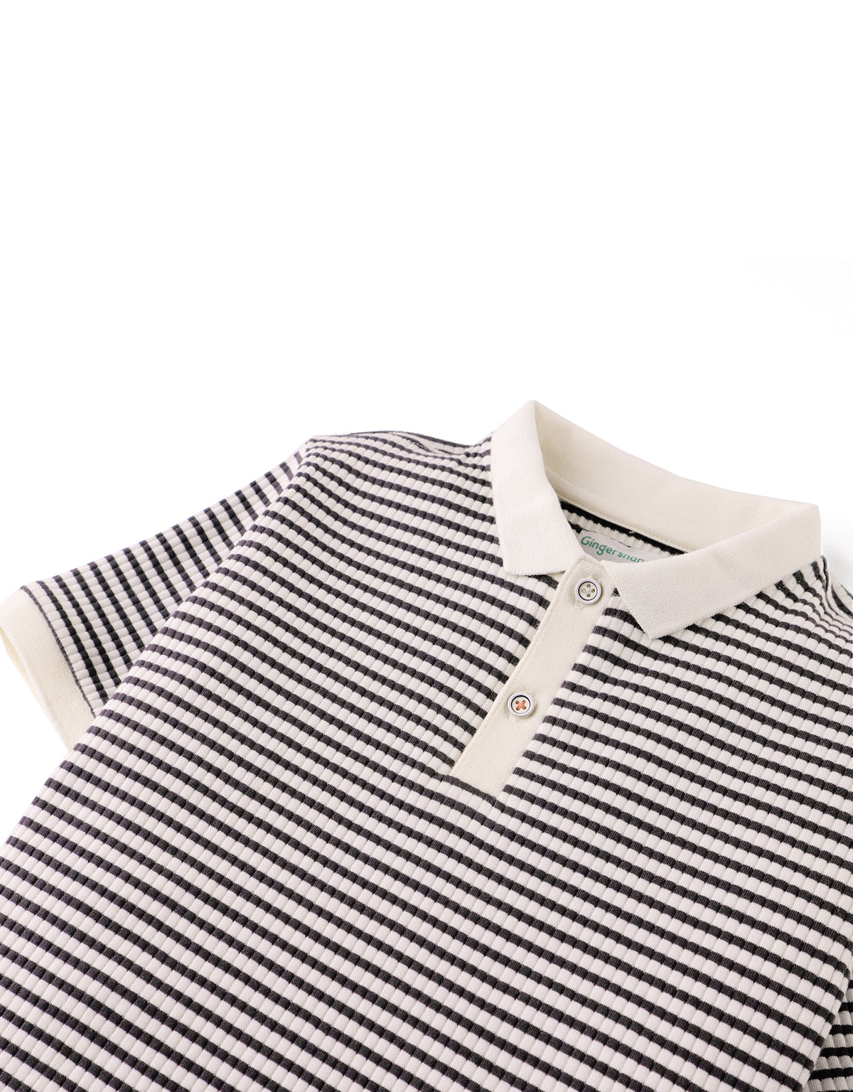 ADRIAN STRIPEY RIB JERSEY POLO