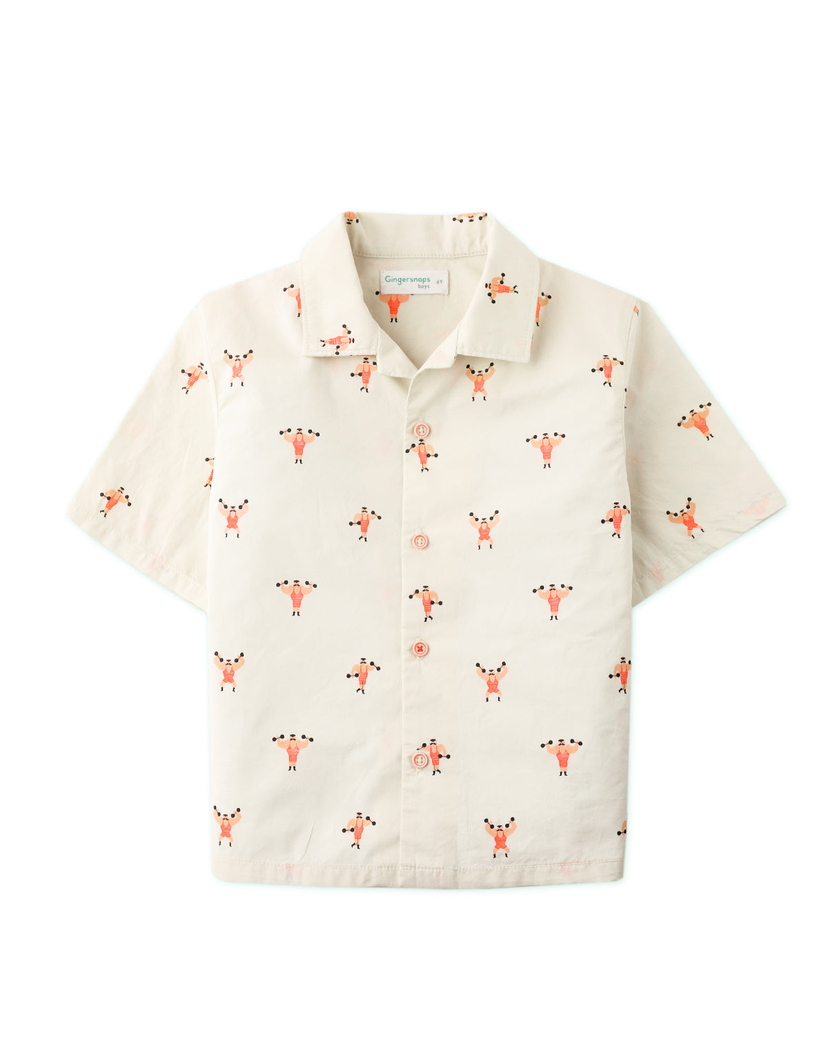 WYATT SHIRT IN ALL-OVER MUSCLE MAN PRINT