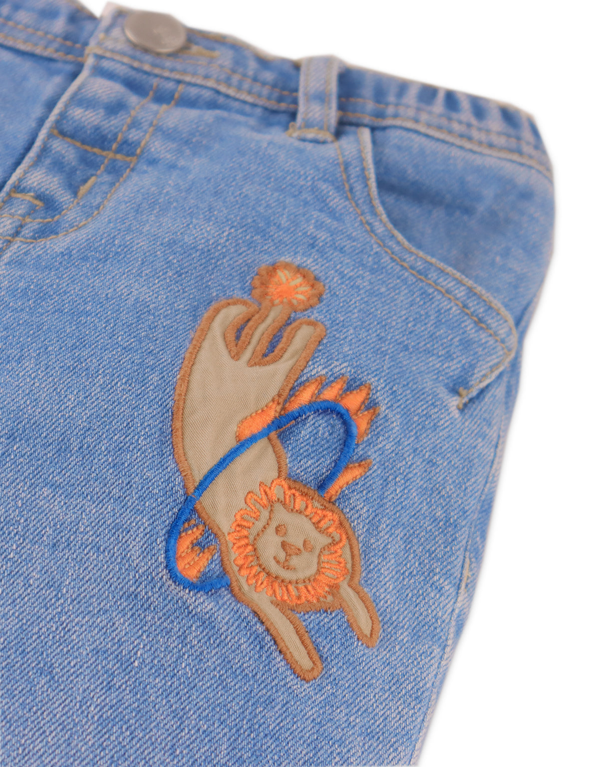 BABY ARCHIE STRAIGHT FIT PANTS WITH CIRCUS LION PRINT