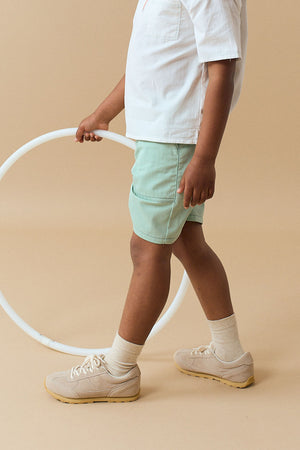 Gino Bermuda Shorts With Contrast Stitching close-up detail