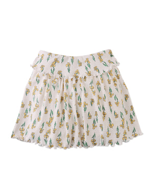 Cassandara Sweetheart Neckline Top and Ribbed Skort Set close-up detail