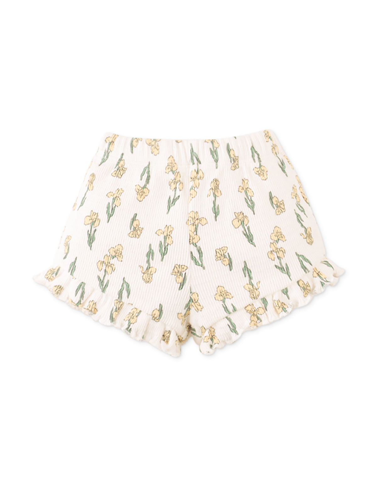 Baby Andi Ribbed Top & Printed Pointelle Shorts Set style detail