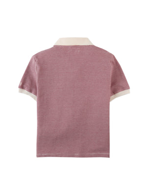 Alastor Striped Pique Polo Shirt fabric and fit detail