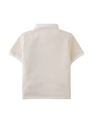 Eren Textured Stripe Terry Polo Shirt outfit styling