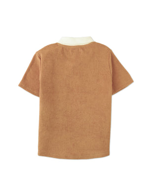 Damian Towel Terry Polo Shirt outfit styling