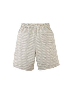 Bertolt Classic Abstract-Printed Bermuda Shorts fabric and fit detail
