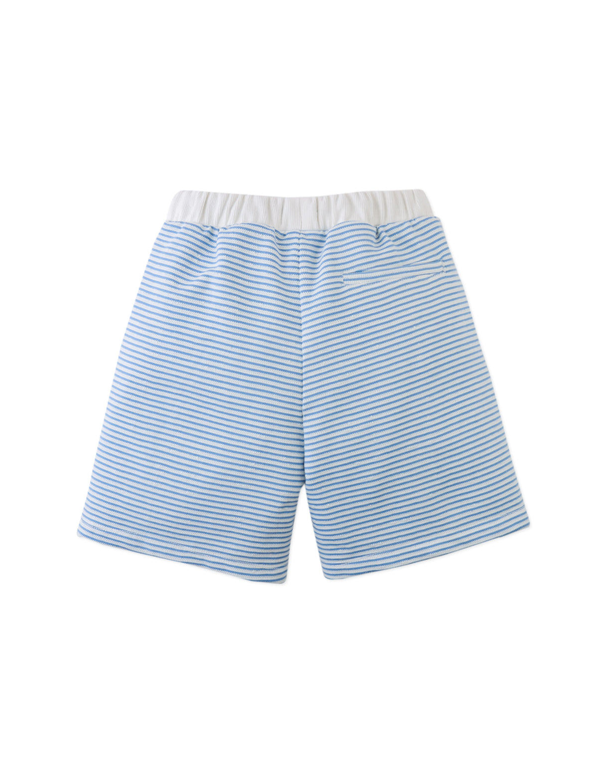 Dreyfus Striped Textured Terry Drawstring Shorts fabric and fit detail