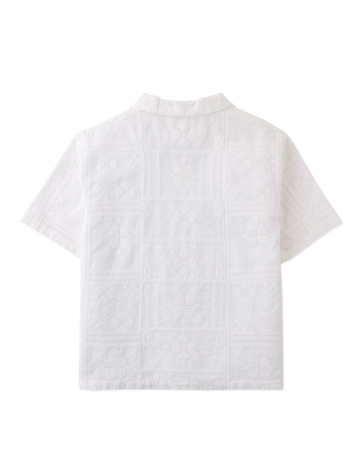 Timothy Embroidered Camp Collar Button-Down Shirt outfit styling
