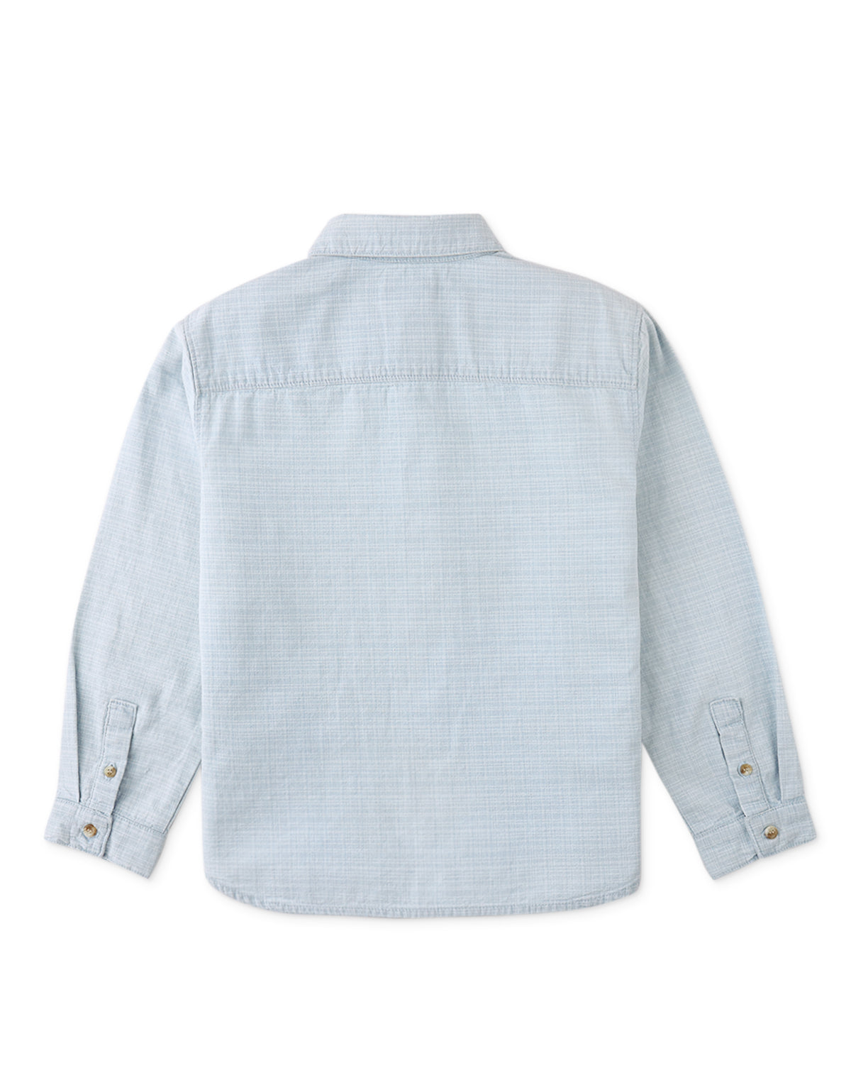 Julius Washed Denim Shirt with Contrast Thread outfit styling