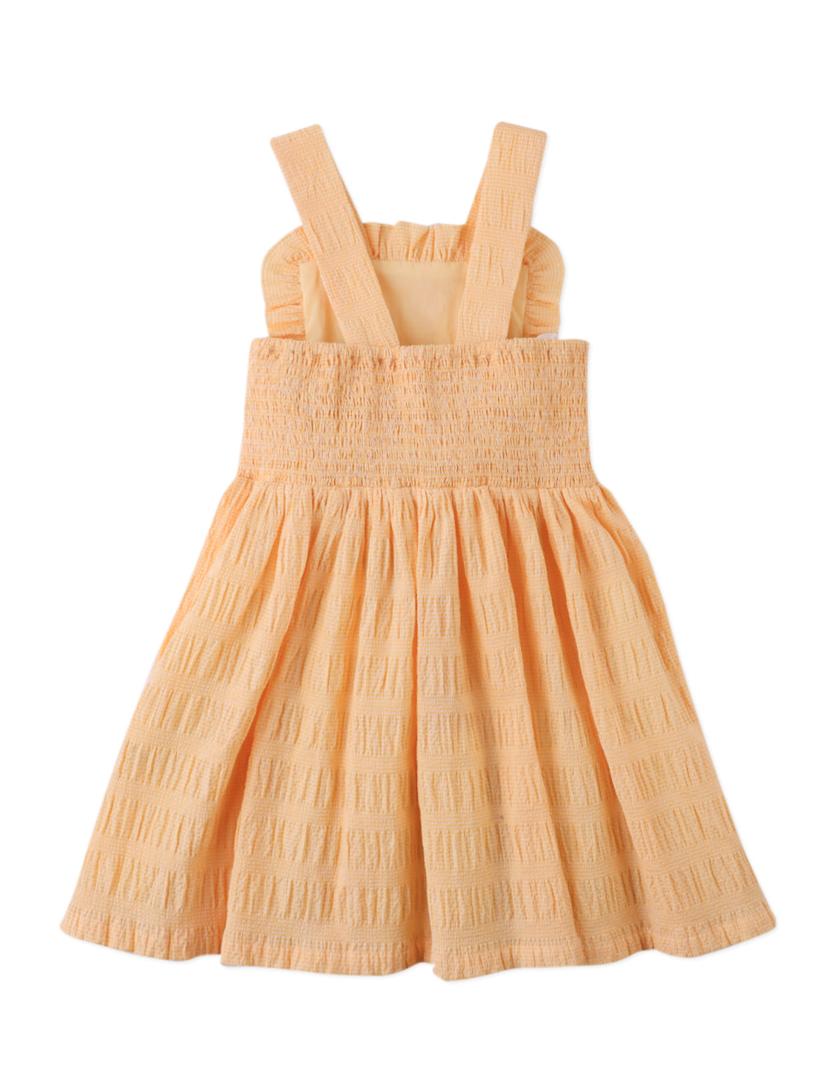 Emily Ruffled Apron Dress with Botanical Embroidery outfit styling