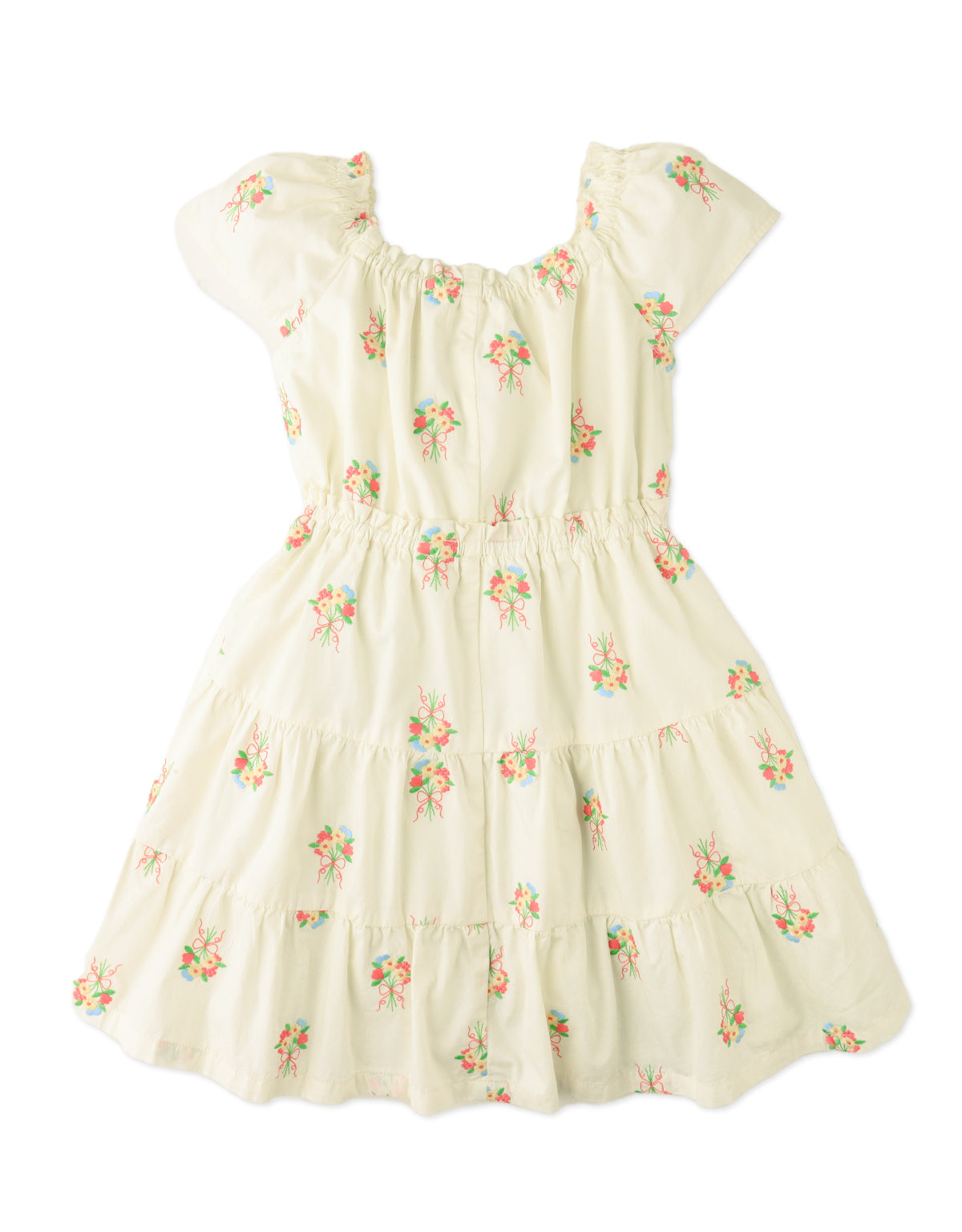 Avery Embroidered Dress with Bubble Sleeves outfit styling