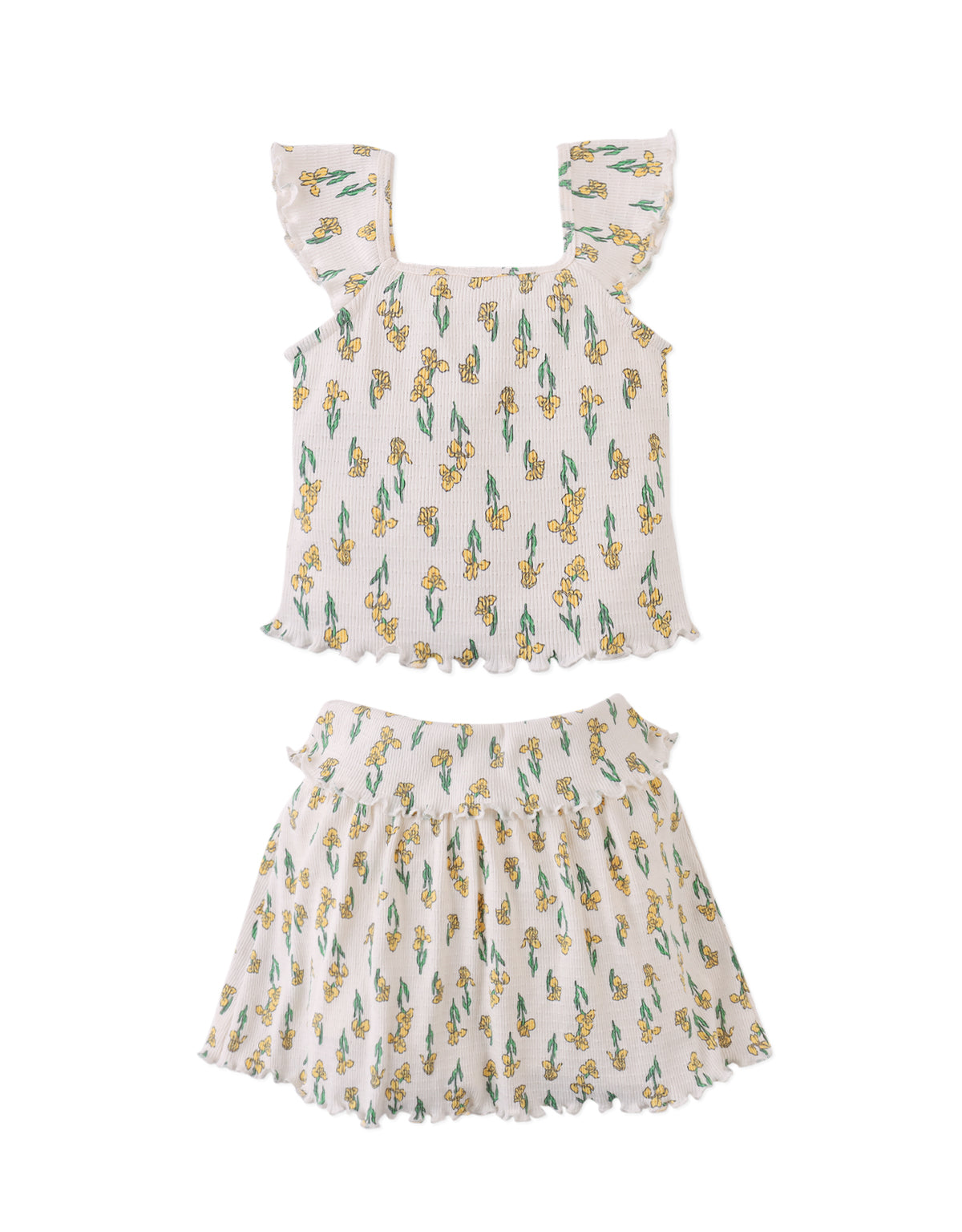 Cassandara Sweetheart Neckline Top and Ribbed Skort Set outfit styling