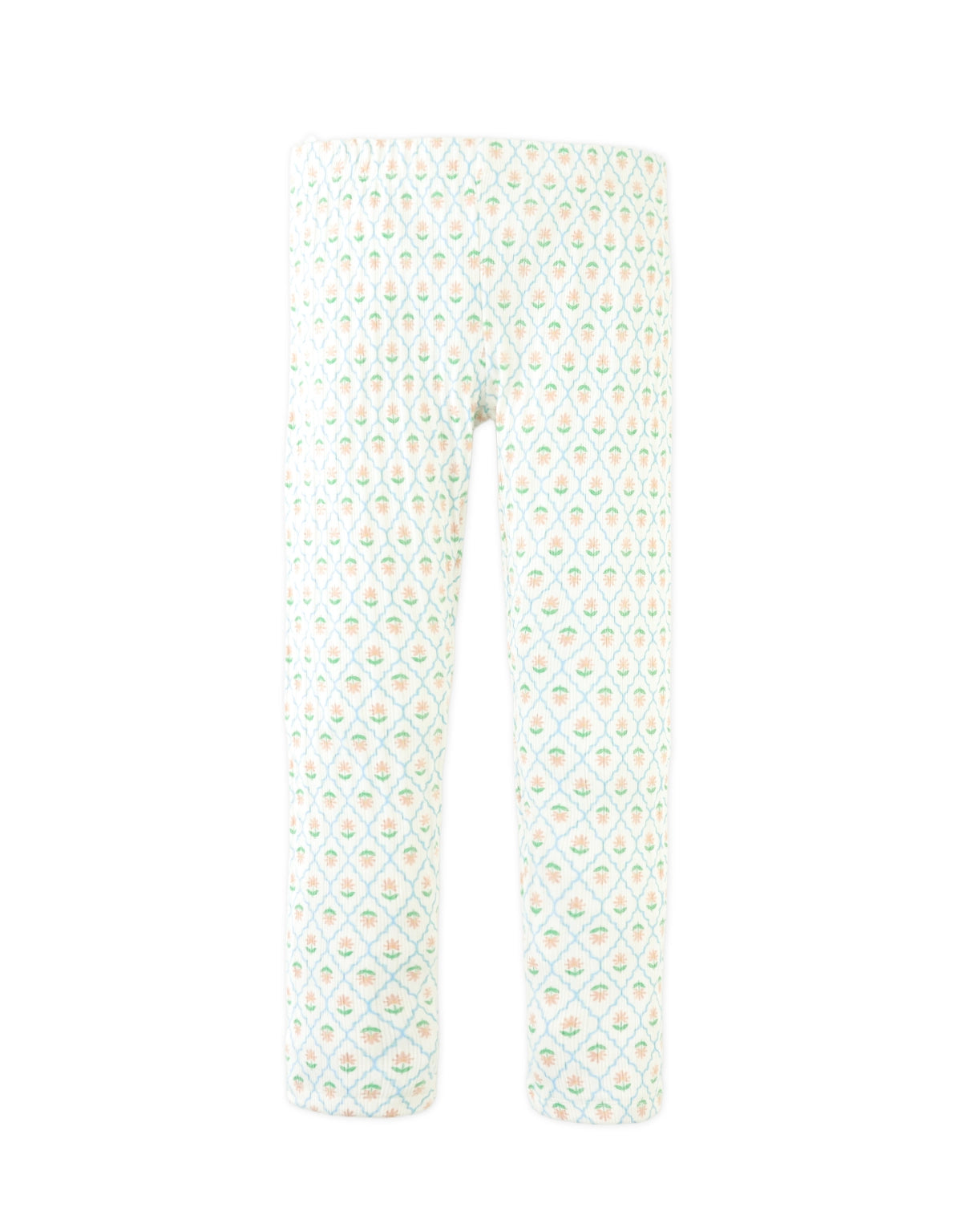 Zoya Ribbed Leggings with Floral Damask Print outfit styling