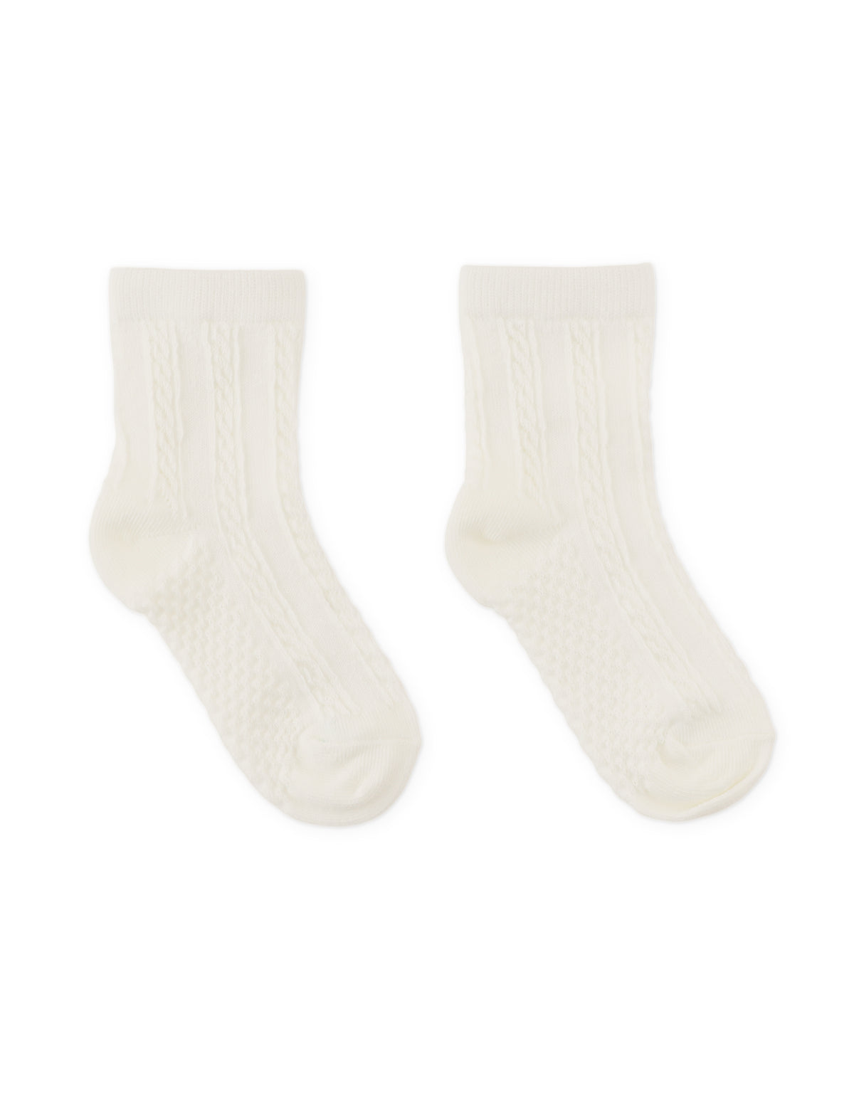 Fine Cable Knit Crew Socks lifestyle view