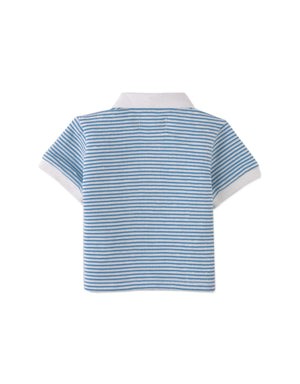 Baby Kirk Striped Textured Terry Polo Shirt outfit styling