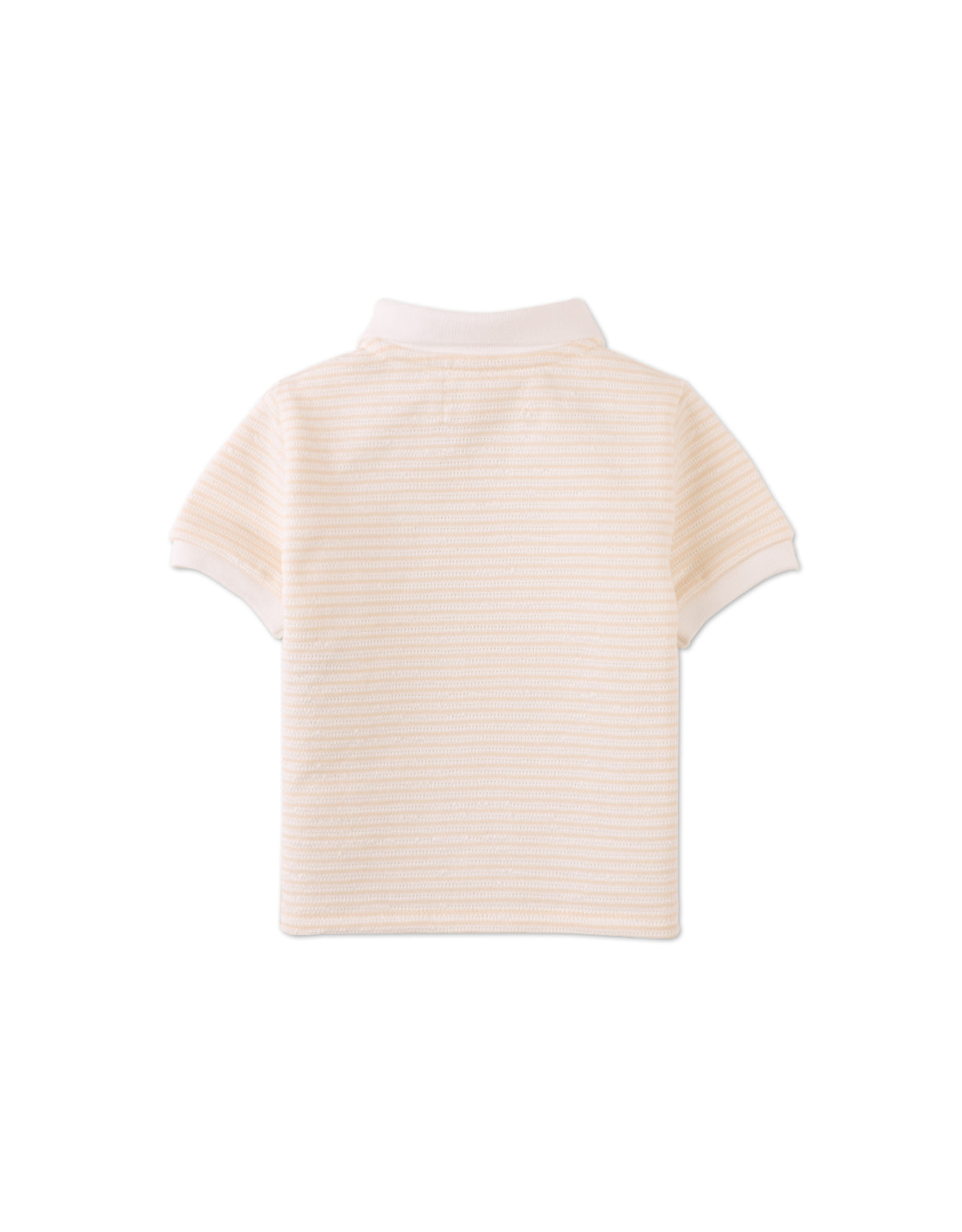 Baby Eren Textured Striped Polo Shirt with Pocket outfit styling