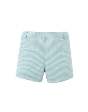 Baby Louis Cotton Linen Striped Chino Shorts outfit styling