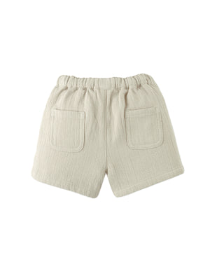 Baby Marlow Drawstring Shorts with Contrast Stitching back view