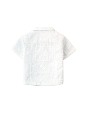 Baby Timothy Embroidered Camp Collar Shirt outfit styling