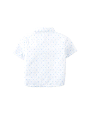 Baby Arnold Textured Dobby Shirt with Ant Embroidery outfit styling