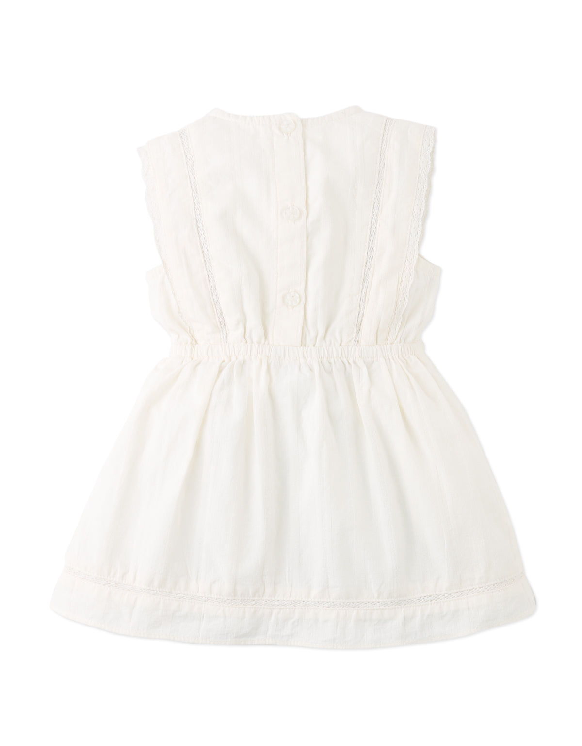 Baby Charlee Cross-Stitch Embroidered Dress with Waist Bows outfit styling