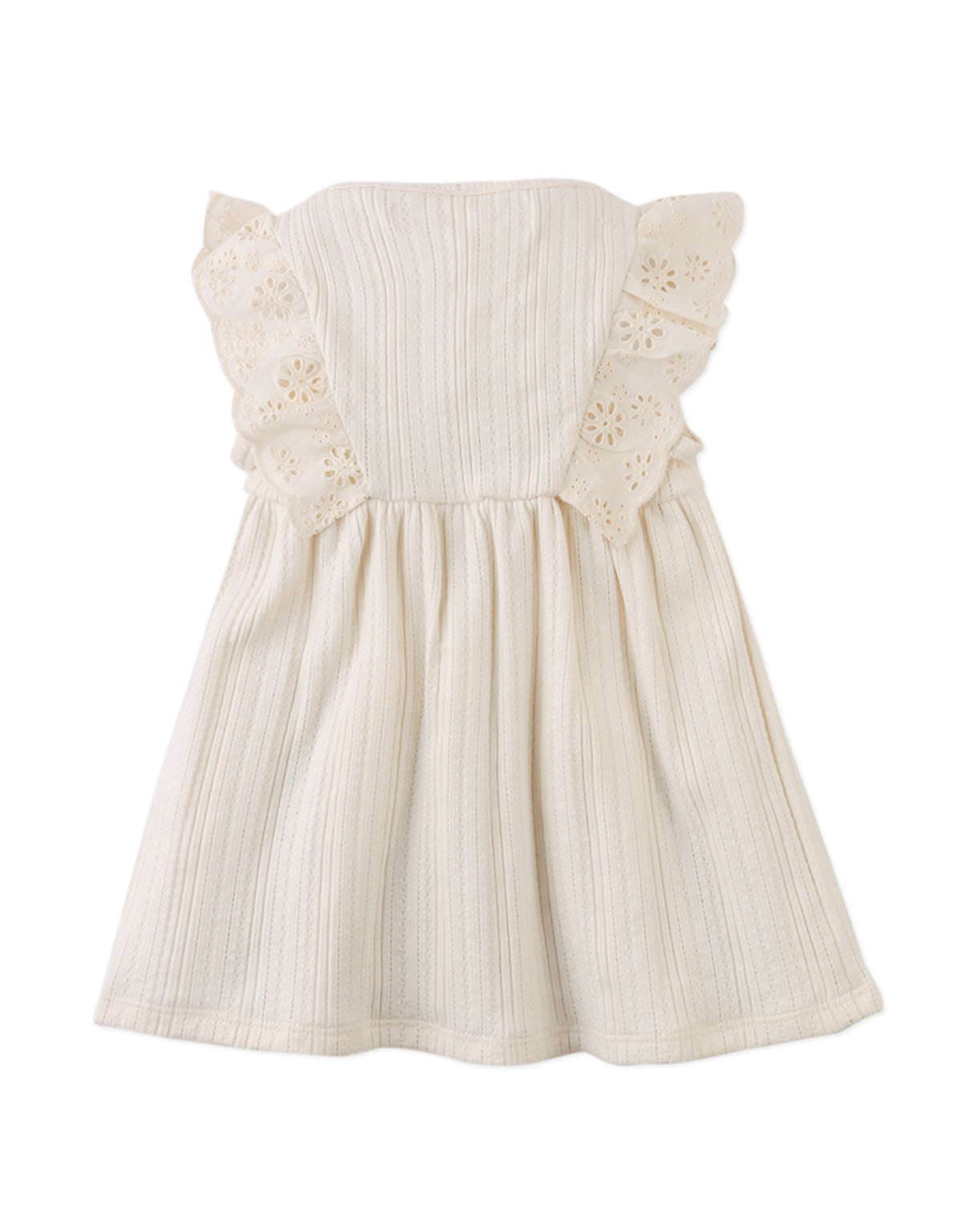 Baby Elowyn Ruffle Sleeved Dress with Embroidery Details outfit styling